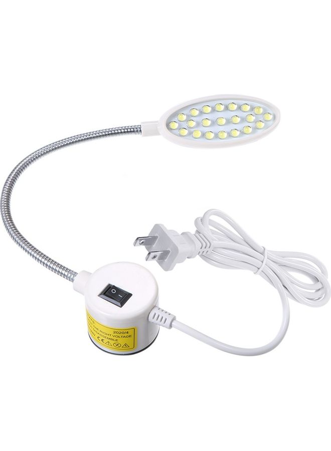 Generic - Fixed Base Bendable LED Table Lamp with Adjustable Brightness White - Image 1