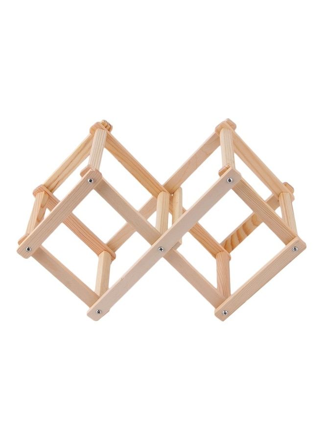 Wooden Bottle Holder Mount Beige 