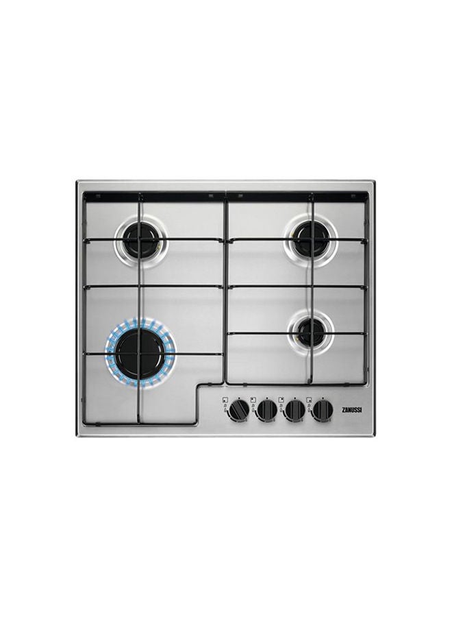 ZANUSSI Four Burner Gas Hob ZGH65414XA Silver  - Image 1