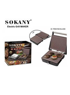 سوكاني شواية كهربائية وصانع سندويشات بقدرة 2200 وات 2200.0 W Sk-230 أسود  - Image 1