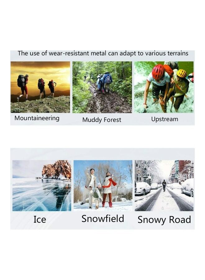 Generic 3 Pair Outdoor Mountaineering 7-tooth Crampons Spikes Anti-skid Shoe Cover  - Image 5