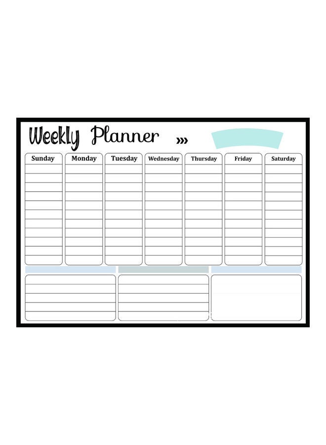Generic DIY Erase Calendar Magnetic Whiteboard White  - Image 1