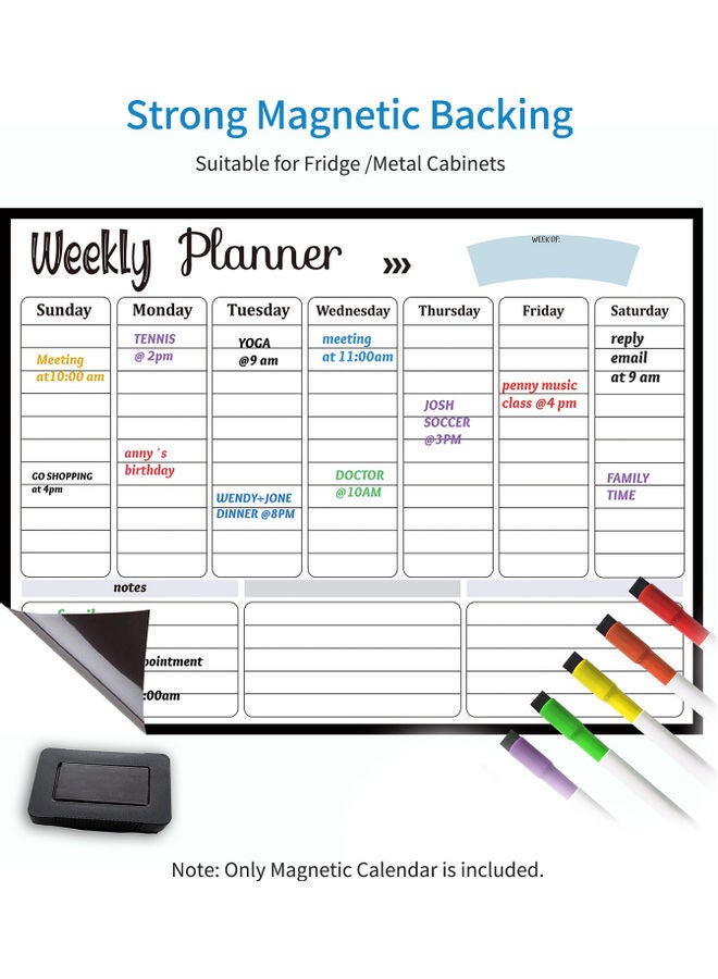 Generic Calendar Whiteboard White  - Image 3