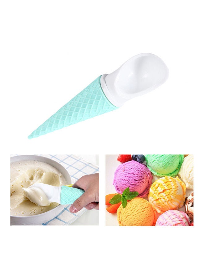 Friendly Plastic Ice Cream Scoop White/Green 
