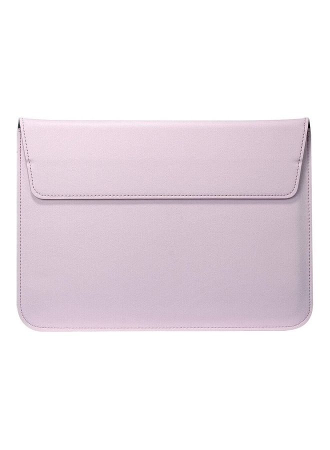 Synthetic PU Leather Envelop Sleeve Carry Pouch Bag for MacBook Pro Pink  - Image 1