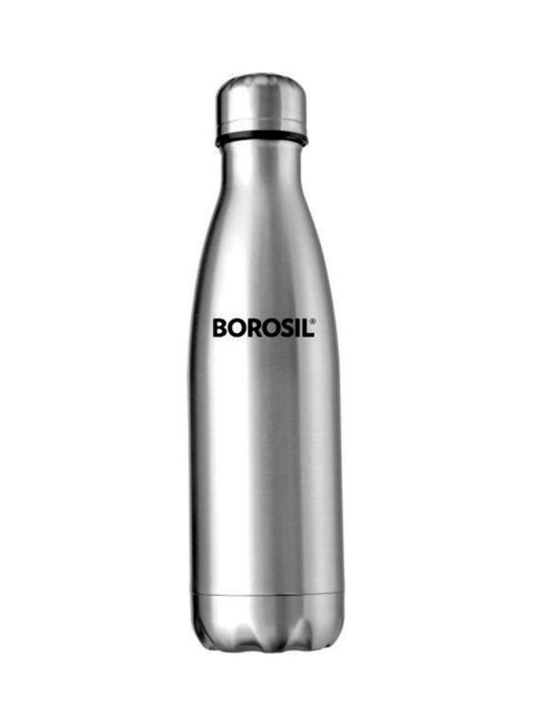 Vacuum Insulated Flask Water Bottle Silver