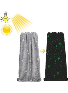 XiuWoo Glow In The Dark Soft Blanket Cotton Grey 152 x 127cm 