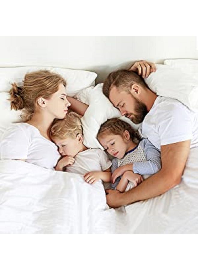 Extra Thick Soft and Fluffy Queen Size Mattress Topper Polyester White 160 x 200cm  - Image 5