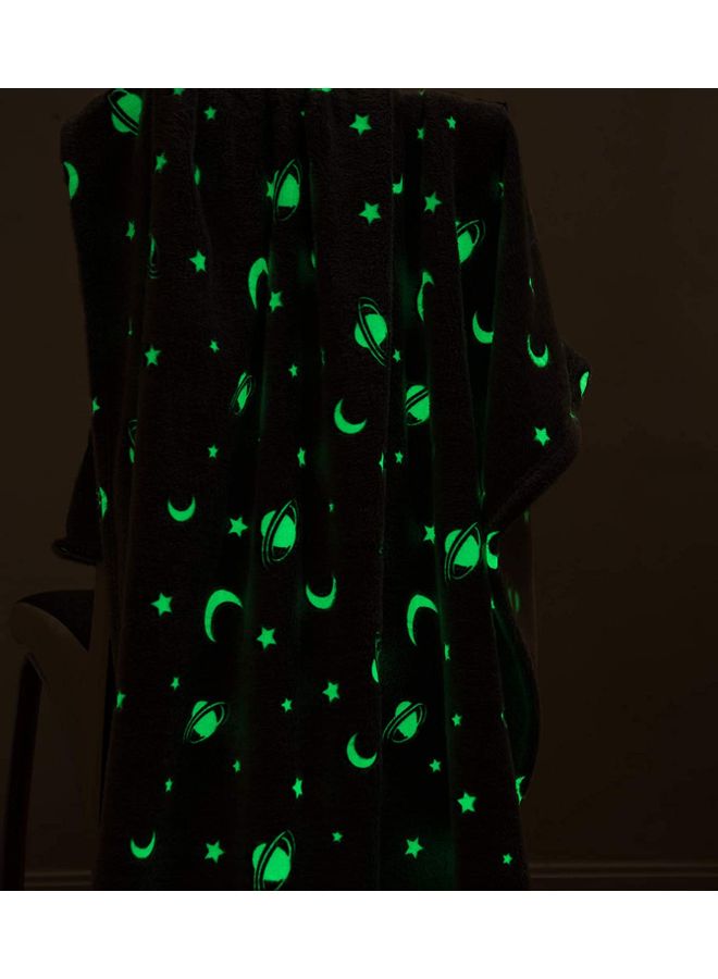 شو وو بطانية خفيفة دافئة ومريحة تتوهج في الظلام قطن رمادي 127 x 152سم - Image 5