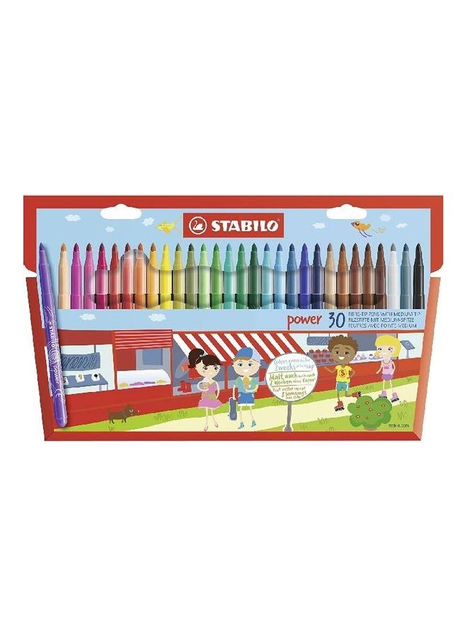 STABILO 30-Piece Felt Tip Pens Set Multicolour - Image 1