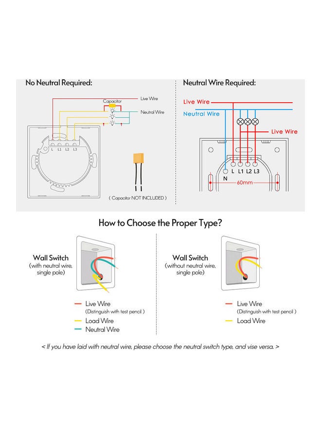 Wi-Fi Smart Switch With Voice Control And Remote Control Black - Image 3