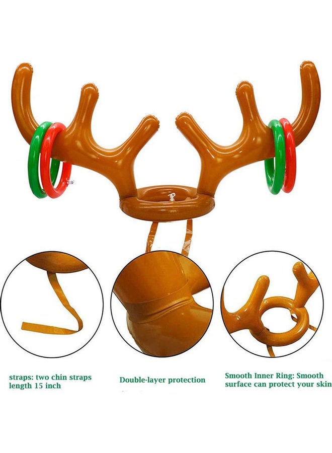 MissTiara - Inflatable Reindeer Antler Ring Toss Game Set - Image 1