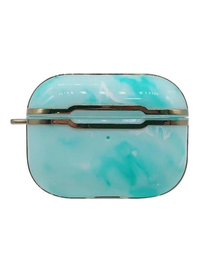 MARGOUN Protective Marble Design Case Cover for Apple AirPods Pro Blue/Gold - Image 1