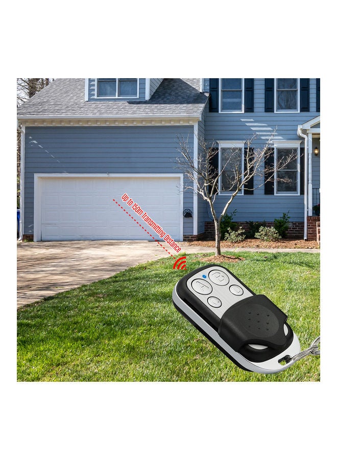 Garage Duplicator Remote Control Key Fob with Cover Protection Silver/Black - Image 2