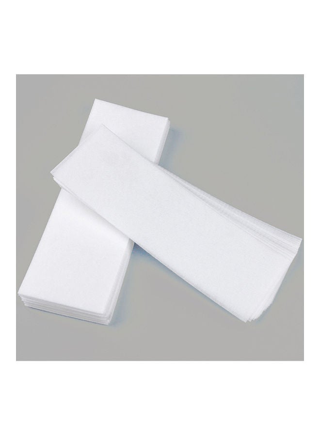 SAPU - 100-Piece Wax Strip Set Nonwoven Epilator Paper White 90grams - Image 1