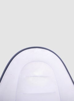 avenli Waterproof Flocked Lounger With Stool Inflatable Living Room Sofa Grey/Black 125 x 100 x 85cm  - Image 5