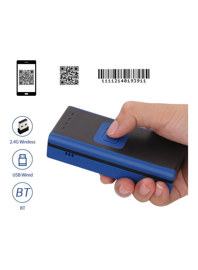 Aibecy Handheld Barcode Scanner Black/Blue - Image 1