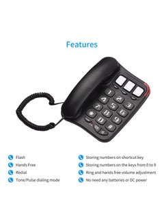 Generic Corded Phone Black  - Image 1