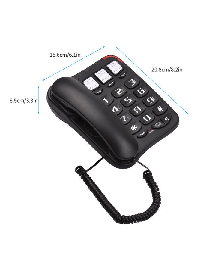 Generic Corded Phone Black  - Image 3