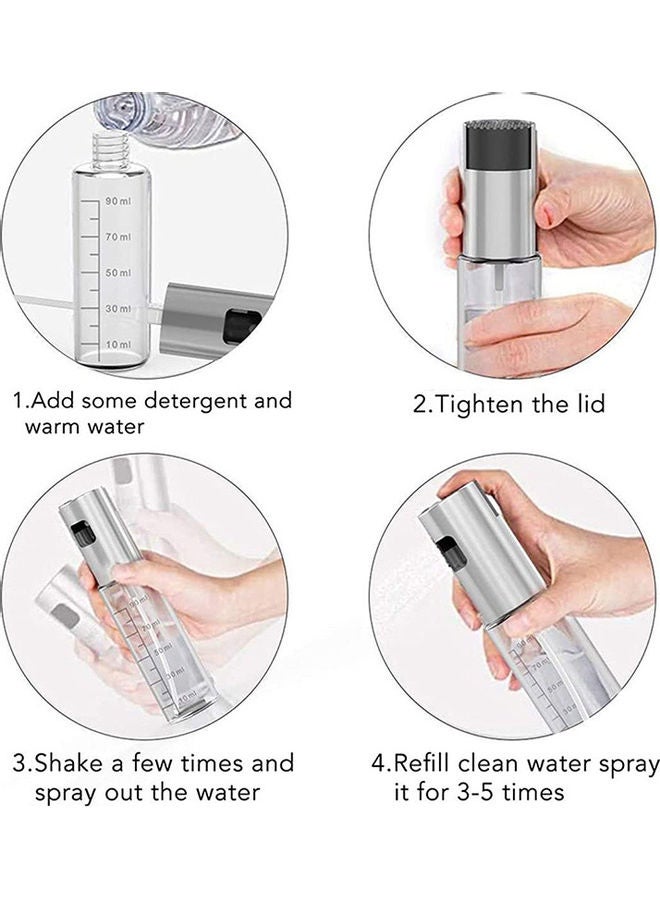 Oil Spray Bottle Silver/Clear - Image 5