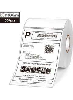 Generic 500-Piece Thermal Label Paper Rolls White  - Image 1