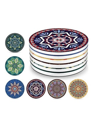 6-Piece Ceramic Cup Holder Place Mats Multicolour - v1625144965/N48687060A_1