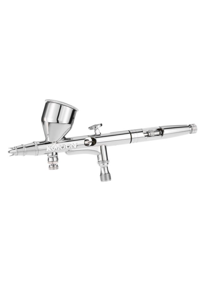 KKmoon Gravity Feed Dual-Action Airbrush Kit Silver 20.50X4.50X11.50cm  - Image 2