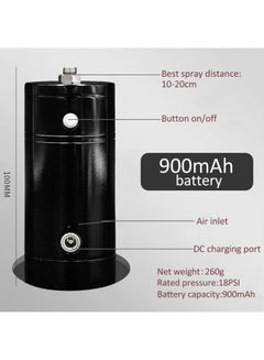 كيه كيه مون طقم بخاخة محمولة قابلة للشحن بمنفذ USB أسود 19.00X6.00X17.00سم  - Image 3