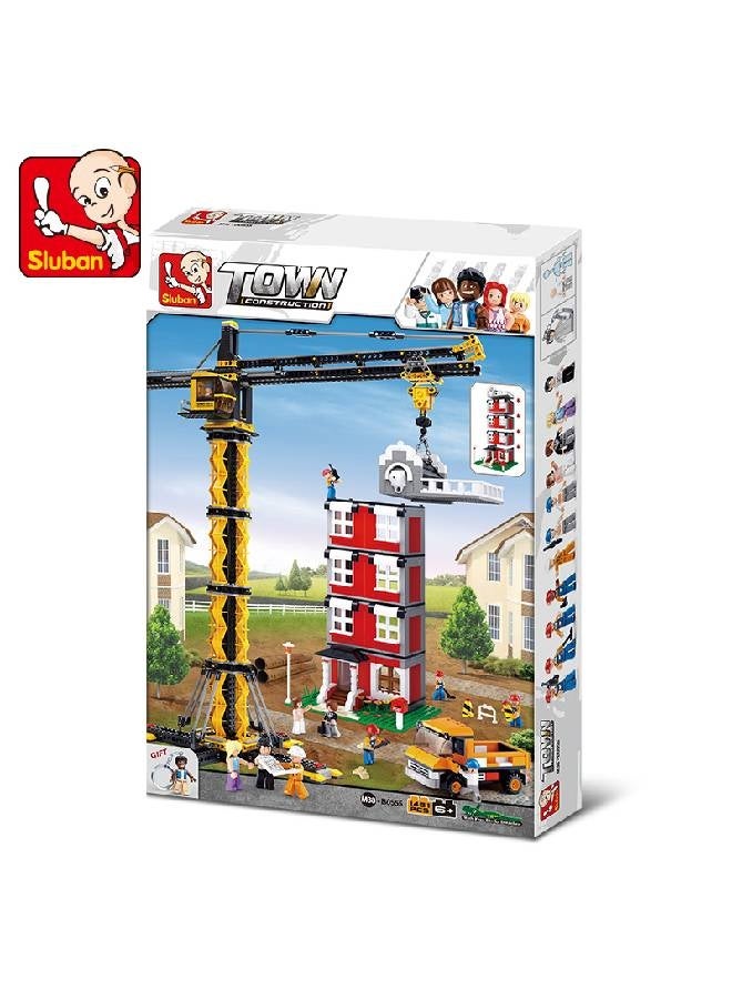 سلوبان مجموعة بناء شاحنة ورافعة بناء من 1461 قطعة M38-B0555 1461 أكبر من 6 سنوات - Image 2