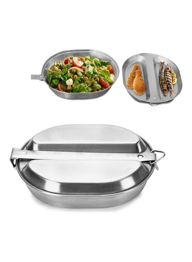 Stainless Steel Egg-Shaped Lunch Box Silver 13 X 8 X 18cm  - Image 1