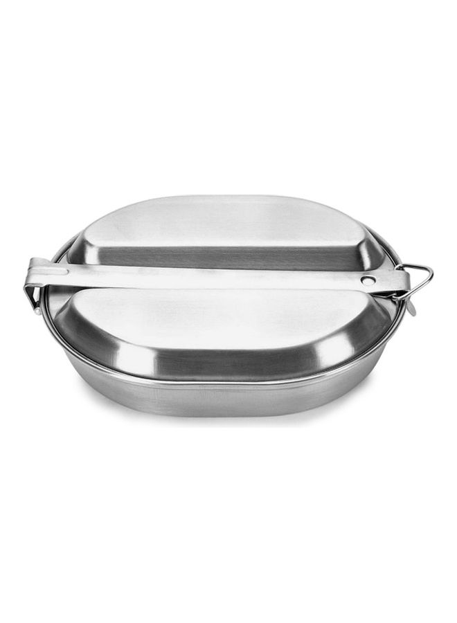 Stainless Steel Egg-Shaped Lunch Box Silver 13 X 8 X 18cm  - Image 2