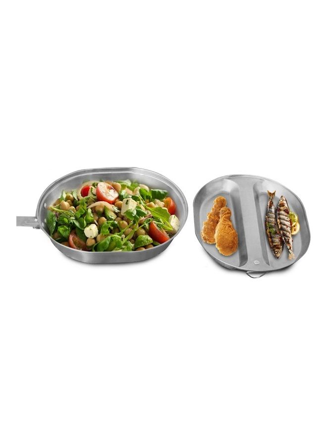 Stainless Steel Egg-Shaped Lunch Box Silver 13 X 8 X 18cm  - Image 3