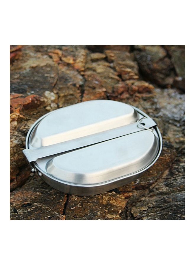 Stainless Steel Egg-Shaped Lunch Box Silver 13 X 8 X 18cm  - Image 4