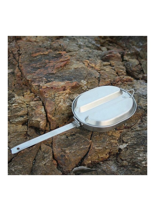 Stainless Steel Egg-Shaped Lunch Box Silver 13 X 8 X 18cm  - Image 5
