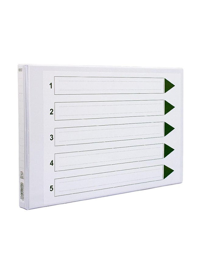 روكو مجلدات بحلقة على شكل D أبيض