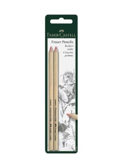 2-Piece Eraser Pencil White
