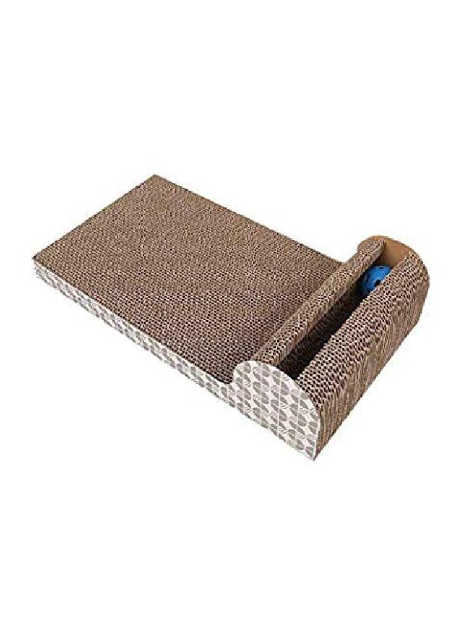 Mumoo Bear Cat Scratcher Lounge With Balls Brown ‎10.6 x 45.4 x 23.6cm - Image 1