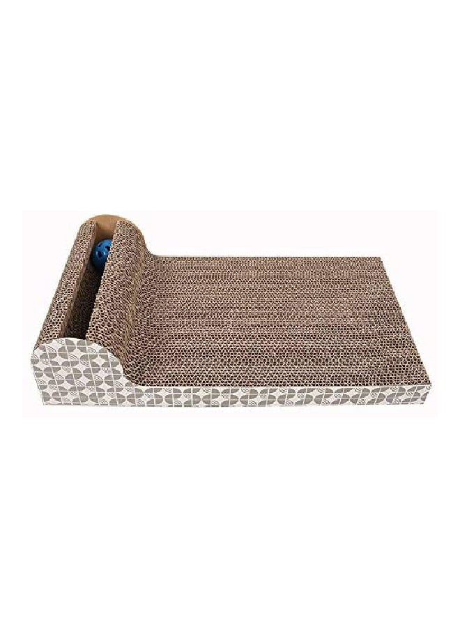 Mumoo Bear Cat Scratcher Lounge With Balls Brown ‎10.6 x 45.4 x 23.6cm - Image 2