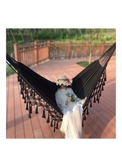 Generic Tassel Double Canvas Hammock Black  - Image 1