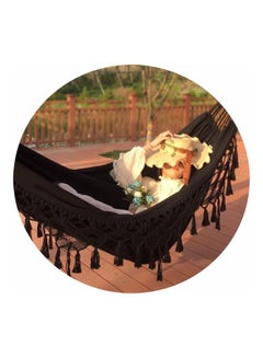 Generic Tassel Double Canvas Hammock Black  - Image 3