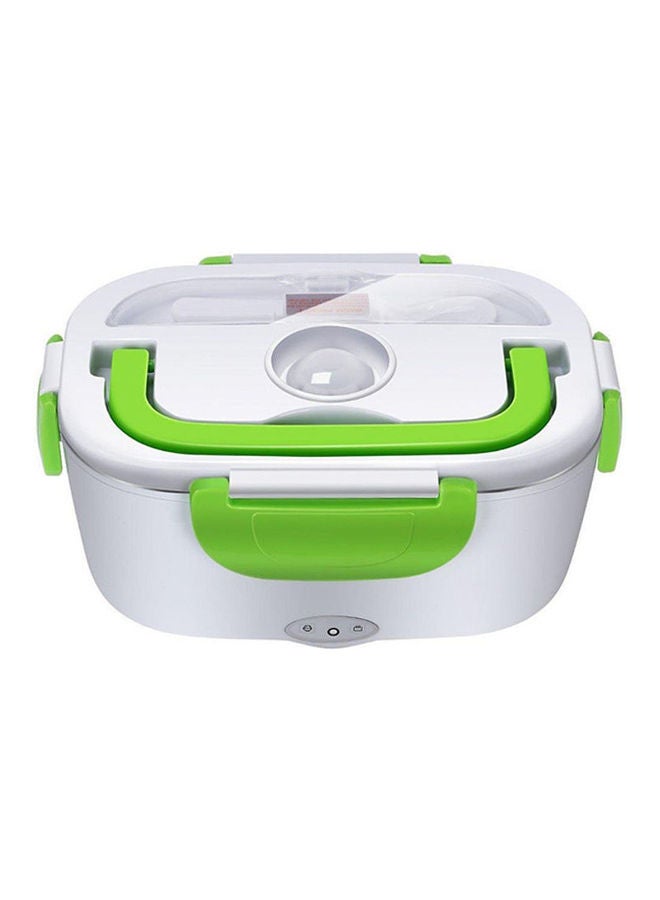 Electric Insulated Lunch Box White/Green 22x15x10cm  - Image 1