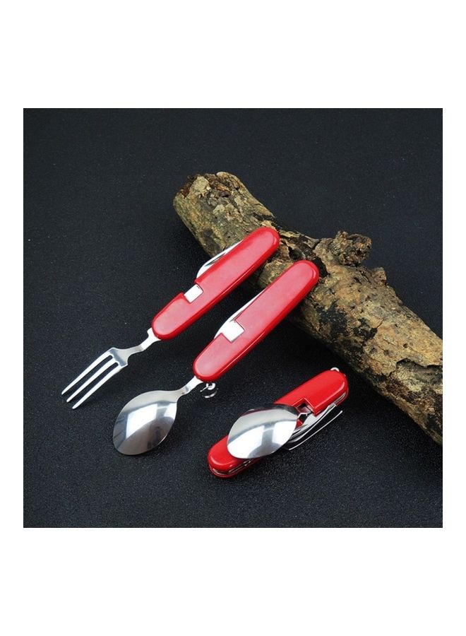 Generic Outdoor Stainless Steel Folding Cutlery Set 10 X 2 X 3cm - Image 1