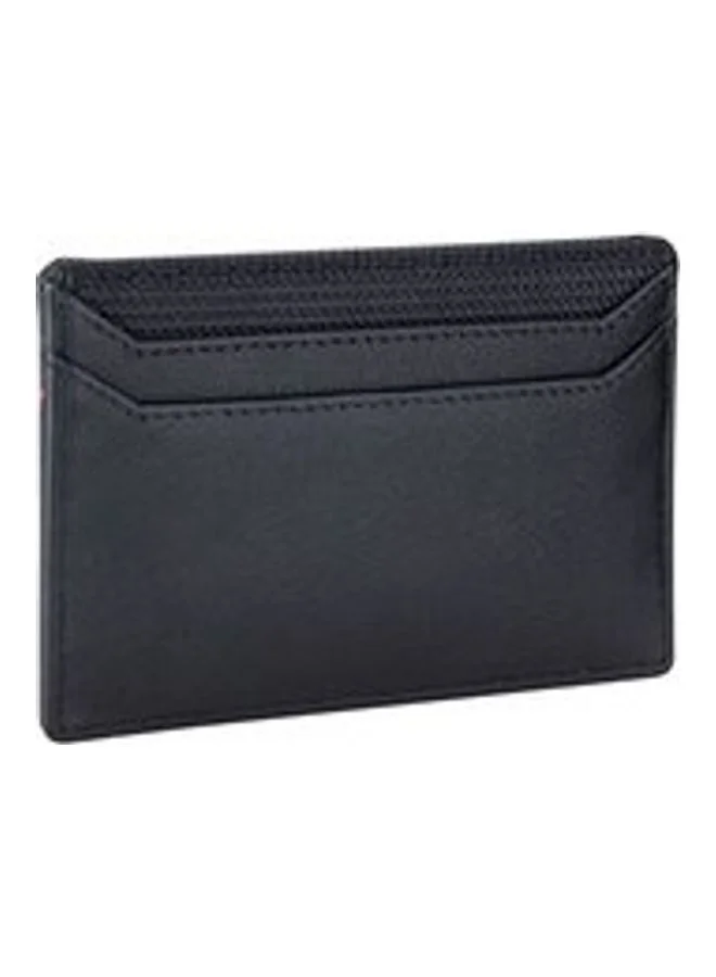 Ducati Corse DUCATI CORSE Elegante Men's Genuine Black Leather Card Case - DTLUG2000304