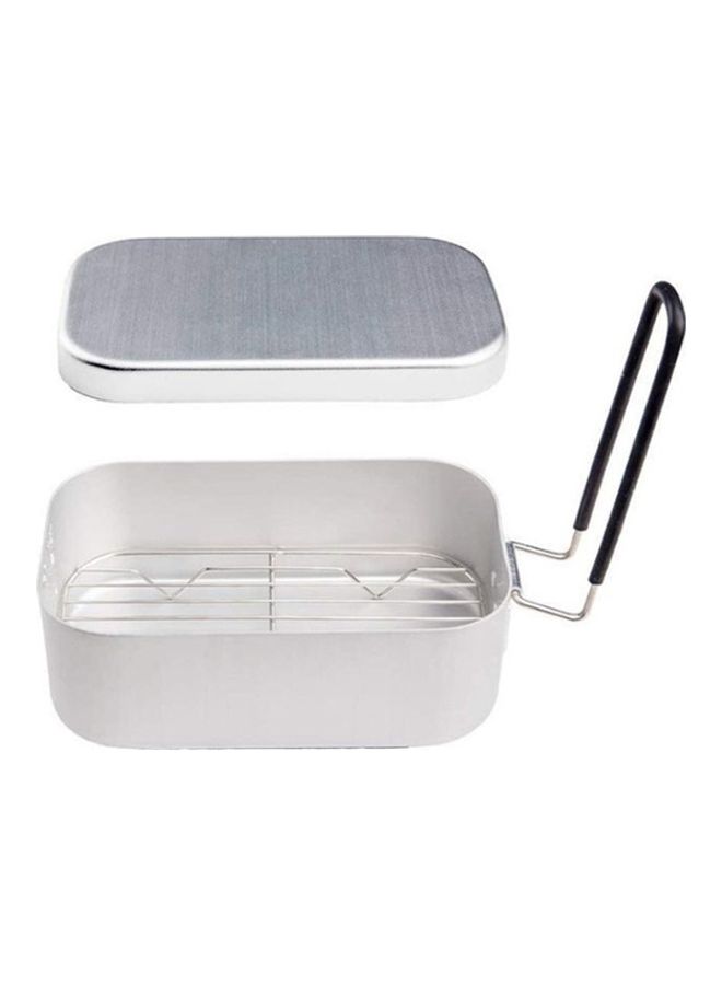 Outdoor Travel Camping Camping Lunch Box Silver 18 x 10 x 11cm  - Image 1