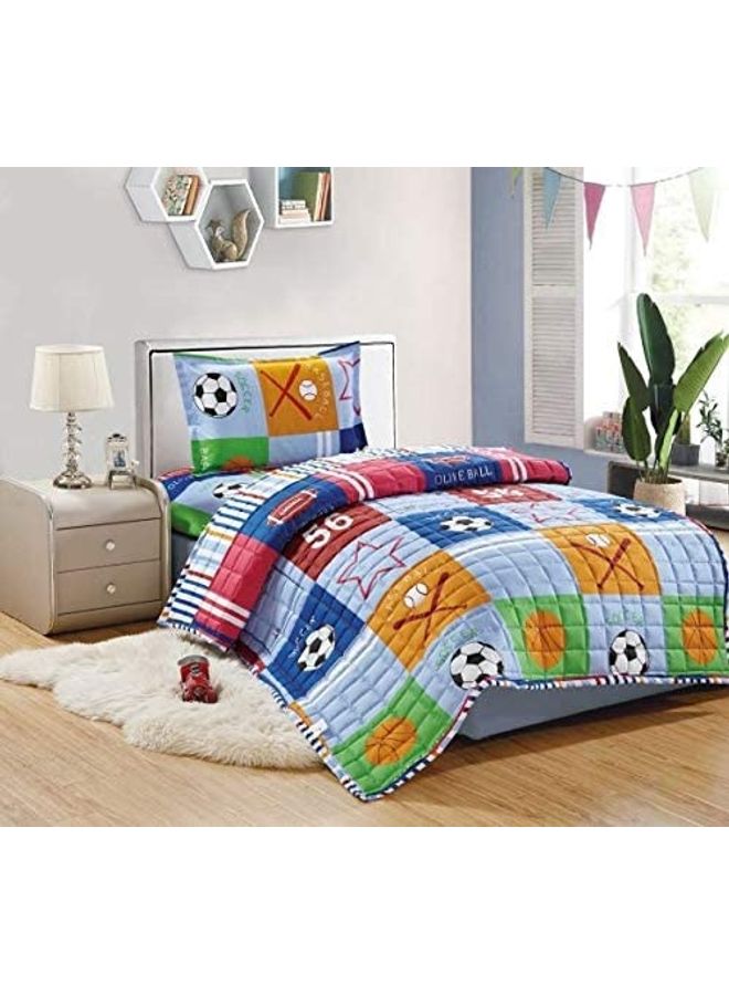 Sleep night 3 Pieces Kids Compressed Comforter Set Single Size Polyester Multicolour 150x200cm 