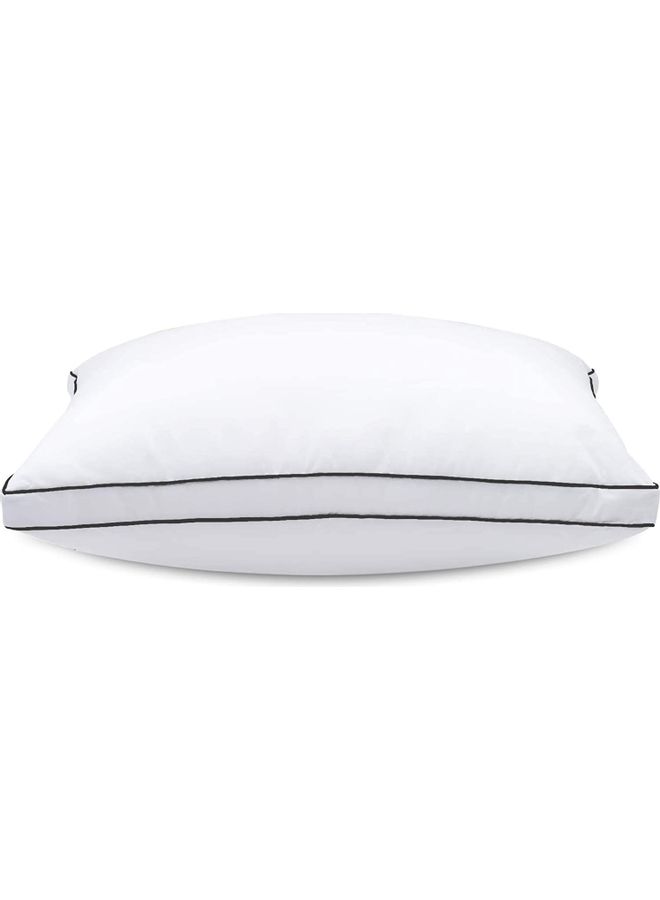 سليب نايت وسادة سرير مريحة محشوة بالألياف الناعمة قطن أبيض/ أسود 50 x 75سم - Image 1