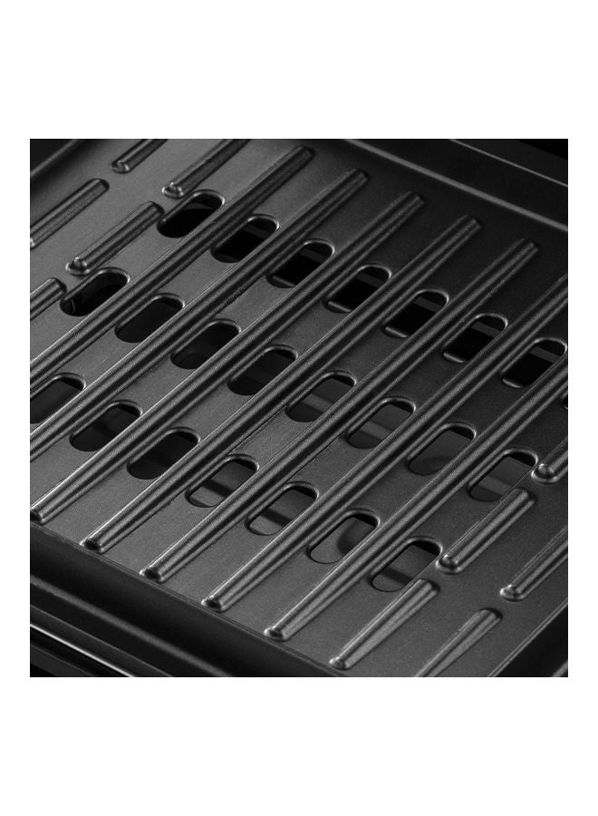 George Foreman - Smokeless Non-Stick Electric Grill, Indoor BBQ and Griddle Hot Plate with Built-in Drip Tray, Stainless Steel 1500 W RHB28000 Silver - Image 1