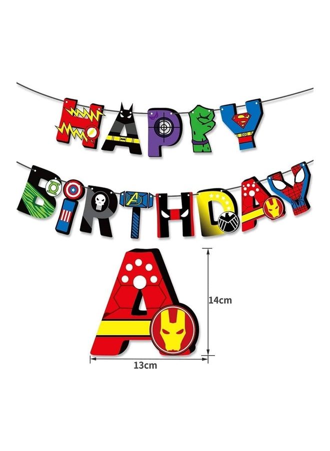 جوليتي إل إل سي - مجموعة بالونات قصاصات ورق ملون مع لافتة للاحتفال بعبارة "Happy Birthday" من 25 قطعة - Image 1