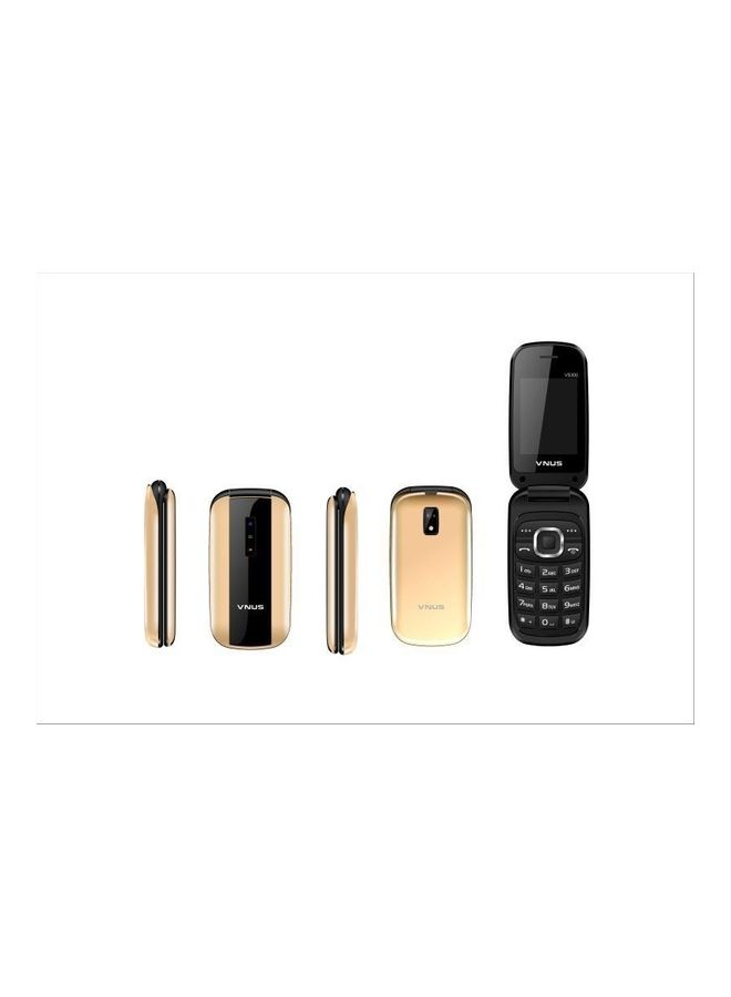 VNUS - VS300 Dual Sim Feature Flap Phone Golden - Image 1