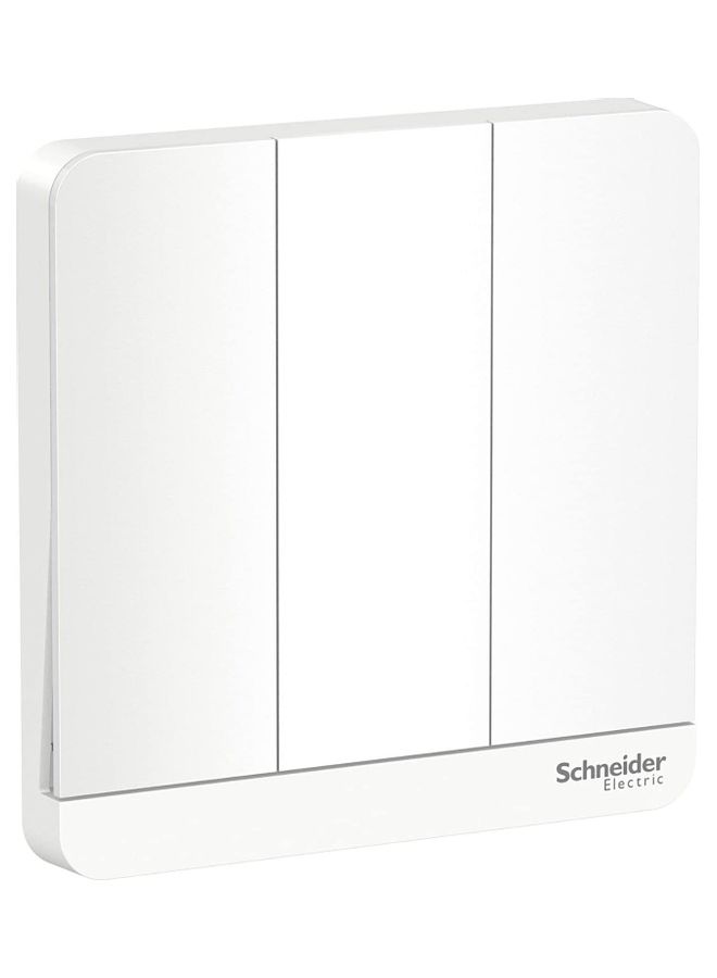 Schneider Electric Avatar On 1-Way Plate Switch 3 Gang 16AX White